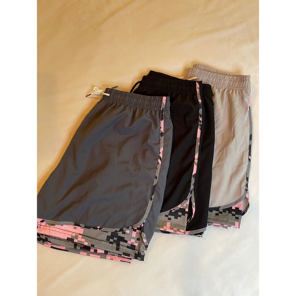 Pants - Lot 3 Womens 2-in-1 Running Shorts XL Compression Liner Phone Pocket Pink Camo